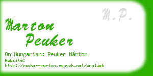 marton peuker business card
